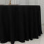 Cotton Blend 120" Round Tablecloth Black - Seamless Wrinkle-Resistant Table Cover