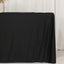 Fitted Polyester 72"x24"x42" Rectangle Tablecloth Black - Secure Fit for Elevated Tables