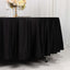 Scuba Round 108" Tablecloth Black - Wrinkle Free & Stain Resistant Table Cover for Exquisite Events