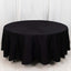 100% Cotton 108" Round Tablecloth Black Linen - Soft & Breathable Table Cover