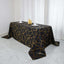 Polyester 90"x132" Rectangle Tablecloth Black Seamless with Gold Foil Geometric Pattern - Wrinkle-Resistant Seamless Table Cover