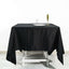 100% Cotton 70"x70" Square Tablecloth Black Linen - Soft & Breathable Fabric Table Cover