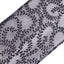 Mesh 12"x108" Table Runner Black - Leaf Vine Embroidery