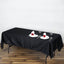Polyester 60"x102" Rectangle Tablecloth Black - Durable and Stylish for Table Cover Special Events