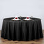 Polyester 120" Round Tablecloth Black - Seamless Wrinkle-Resistant Design for Weddings
