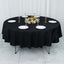 Premium Polyester 90" Round Tablecloth Black - Stain and Wrinkle-Resistant 220GSM Table Cover for Weddings & Event Decor