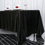 Satin Rectangular 72"x120" Tablecloth Black - Smooth & Easy to Maintain Table Cover