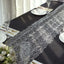 Mesh 12"x108" Table Runner Silver - Sequin Schiffli Lace Design for Stylish Celebrations