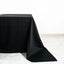 100% Cotton 90"x90" Square Tablecloth Black Linen - Soft & Breathable Fabric Table Cover