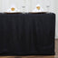 Fitted Polyester 72"x30" Rectangle Tablecloth Black - Sleek and Durable for Events