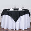 Polyester 54"x54" Table Overlay Square Tablecloth Black - Wrinkle-Resistant & Durable Table Cover for Events