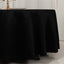 Lamour Satin 108" Round Tablecloth Black - Durable & Silk-Like Table Cover for Classy Weddings & Events