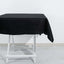 100% Cotton 54"x54" Square Tablecloth Black Linen - Soft & Breathable Fabric Table Cover