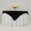 Cotton Blend 54"x54" Table Overlay Square Tablecloth Black - Wrinkle-Resistant Finish for Modern Table Settings
