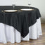 Polyester 90"x90" Table Overlay Square Tablecloth Black - Wrinkle-Resistant & Durable Table Cover for Events
