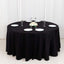 100% Cotton 120" Round Tablecloth Black Linen - Seamless, Soft & Breathable Table Cover
