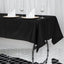 Premium Polyester 60"x102" Rectangle Tablecloth Black - Durable 220GSM Wrinkle-Resistant Table Cover for Weddings & Events