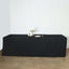 Fitted Polyester 96"x30" Rectangle Tablecloth Black - Durable and Easy to Maintain Table Cover