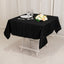 Lamour Satin 54"x54" Table Overlay Square Tablecloth Black - Durable & Silk-Like Table Cover for Weddings & Parties