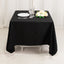 Cotton Blend 70"x70" Square Tablecloth Black - Wrinkle-Resistant Fabric Table Cover