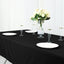 Cotton Blend 60"x102" Rectangle Tablecloth Black - Wrinkle-Resistant Finish for Gatherings