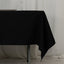 Fire Retardant Premium Polyester 60"x102" Rectangular Tablecloth Black - High-Performance Table Cover