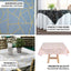Polyester 54"x54" Square Tablecloth Black with Gold Foil Geometric Pattern - Wrinkle-Resistant & Durable Table Cover