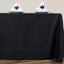Polyester 90"x156" Rectangle Tablecloth Black - Rounded Corners and Seamless Table Cover
