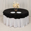 Cotton Blend 70" Round Tablecloth Black - Wrinkle-Resistant Table Cover
