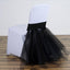 Spandex Chair Cover Skirt Tutu Style for Wedding Chairs Black - Stylish Decor for Formal Events