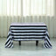 Satin 60"x102" Rectangle Tablecloth Black/White - Stripe Design with Stylish Smooth Finish Table Cover