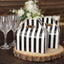 25 Pack White Black Striped Candy Gift Tote Gable Boxes, Party Favor Treat Bags - 6"x3.5"x7"