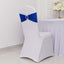 5 Pack Chair Sashes Shimmer Tinsel Spandex 5"x12" with Silver Rhinestone Buckles Royal Blue - Stylish Chair Bands