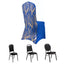 Spandex Chair Cover with Wave Embroidered Sequins for Banquet Chairs Royal Blue/Gold - Glittering Stretch Fitted Slipcover
