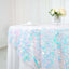 Sequin 72"x72" Table Overlay Square Tablecloth Iridescent Blue - Big Payette Table Cover