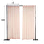 2 Pack Blush Sheer Chiffon Event Curtain Drapes, Durable Flame Resistant Organza Backdrop Event Panels With Rod Pockets - 10ftx10ft