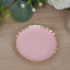 50-Pack Paper 3.5" Round Party Plates in Blush with Gold Scalloped Rim - Disposable Mini 250GSM Dessert Plates for Tapas, Appetizers & Finger Foods