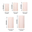 Set of 5 Blush Spandex Cylinder Pedestal Stand Covers, Stretchable Pillar Prop Covers - 160 GSM