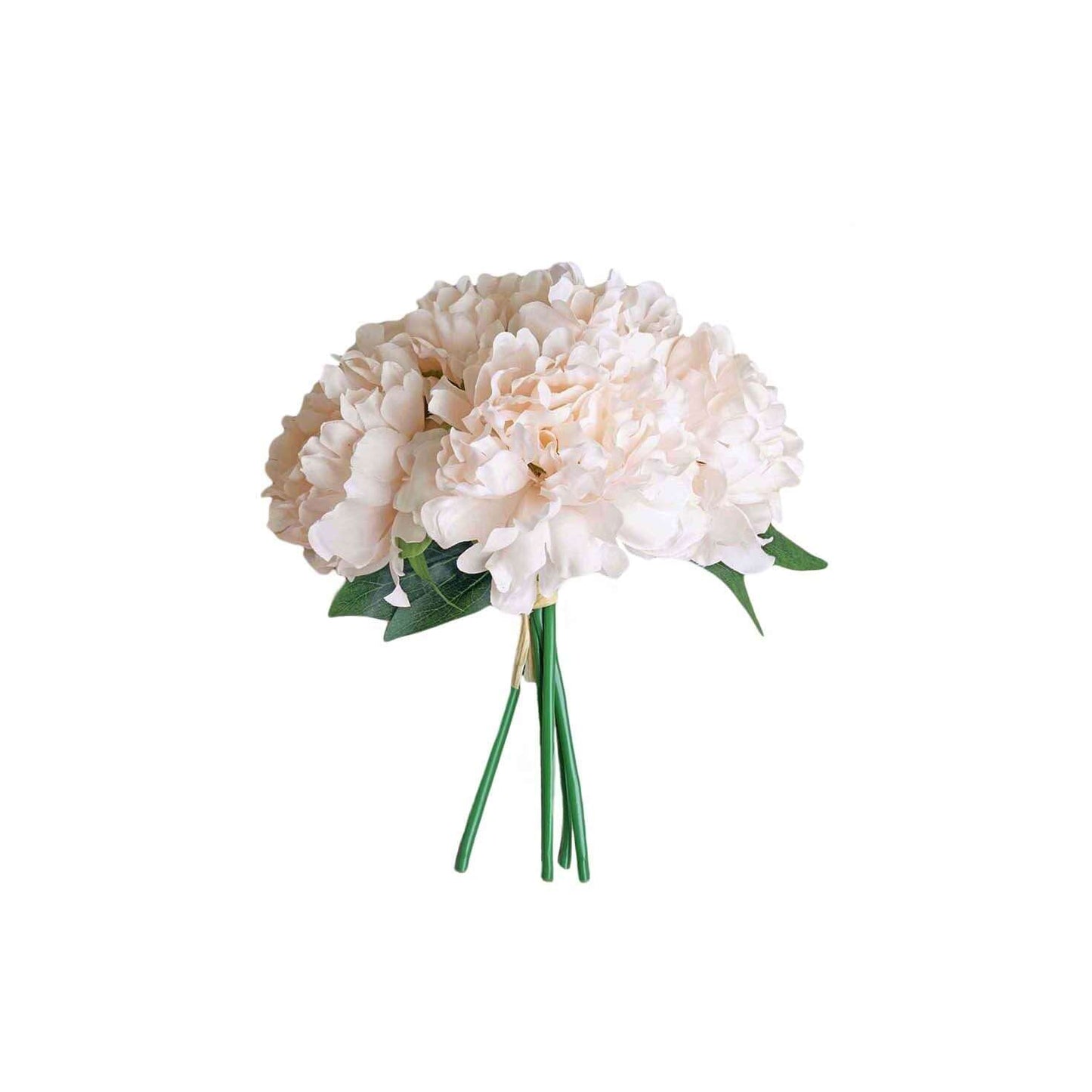 11" Blush Real Touch Artificial Silk Peonies Flower Bouquet