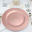 6-Pack Acrylic Round Charger Plates 13" in Blush Pink, Dinner Party Decor Charger Tableware