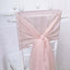 5 Pack Chiffon Chair Sashes Blush - Soft & Lightweight Designer Chair Bows 22"x78"