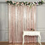 8ftx8ft Blush Sequin Event Curtain Drapes, Backdrop Event Panel