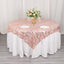 Mesh 72"x72" Table Overlay Square Tablecloth Blush - Wave Embroidered Sequins Table Topper