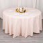 Premium Polyester 120" Round Tablecloth Blush - Seamless 220GSM Wrinkle-Resistant Table Cover