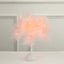 Table Lamp Feather Design Blush LED Battery Operated - Cordless Wedding Centerpiece 15"
