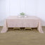 Faux Linen 90"x132" Rectangular Tablecloth Blush Seamless with Slubby Textured - Wrinkle Resistant & Seamless Table Cover