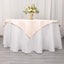 Premium Polyester 54"x54" Table Overlay Square Tablecloth Blush - Stain and Wrinkle-Resistant 220GSM Table Topper
