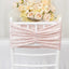 5 Pack Crushed Velvet Chair Bands Blush Wide Ruffle Style - Textured Chair Sashes for Stunning Event Decor - 8"x15"