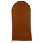 7ft Cinnamon Brown Spandex Fitted Chiara Backdrop Stand Cover For Round Top Wedding Arch