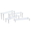 Set of 4 Premium Acrylic Dessert Display Stands Clear - Sleek Multi Level Buffet Riser Serving Tray Platter for Cupcakes Pastries & Appetizers